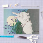 1920年~1930年の大原小村の満月のウサギ 薄葉紙 (クラフト)