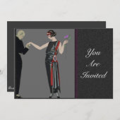 1920日本の年代のスタイル招待状 招待状 (正面/裏面)