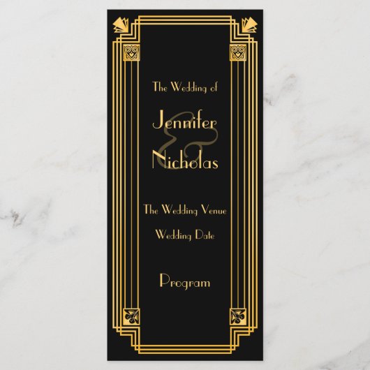 1920素晴らし年代のアールデコインスパイアの結婚予測 プログラム (正面)