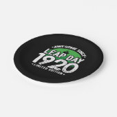 1920素晴らし年閏年日以後2月29誕生日 ペーパープレート (アングル)