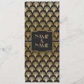 1920結婚年のメニューアールデコ披露宴 メニュー (裏面)