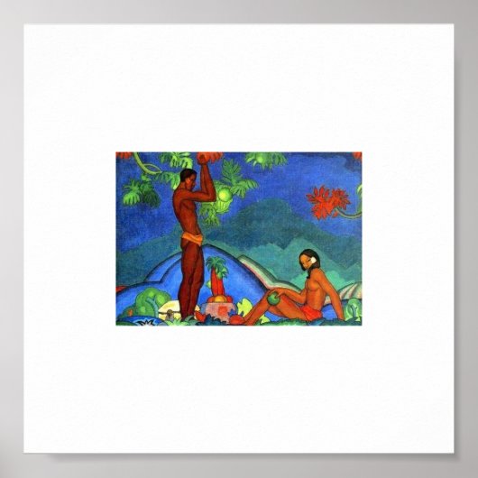 1920絵画年代のアルマン・マンオキアによる。ハワイ ポスター (正面)