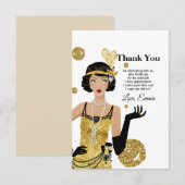 1920년대 플래퍼 소녀 개츠비 , 아르 데코 招待状 (正面/裏面)