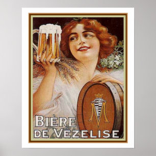 1920 Biere de Vezelise Ad- 16x20 ポスター