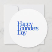 1920 Founders Dayノートカード サンキューカード (裏面)