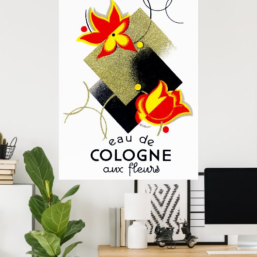 1920 French Floral perfume ポスター (ホームオフィス)