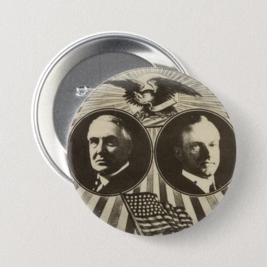 1920 Harding/Coolidge repro 缶バッジ (正面&裏面)