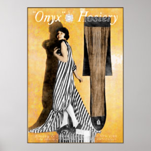 1920 Hosiery Ad - Cute and Artistic ポスター