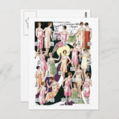 1920 Lustrousランジェリー広告ラベル葉書 ポストカード (正面/裏面)