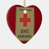 1920 WWI赤十字「私たちは100%強い」 セラミックオーナメント (右)