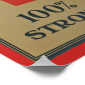 1920 WWI赤十字「私たちは100%強い」 ポスター (角)