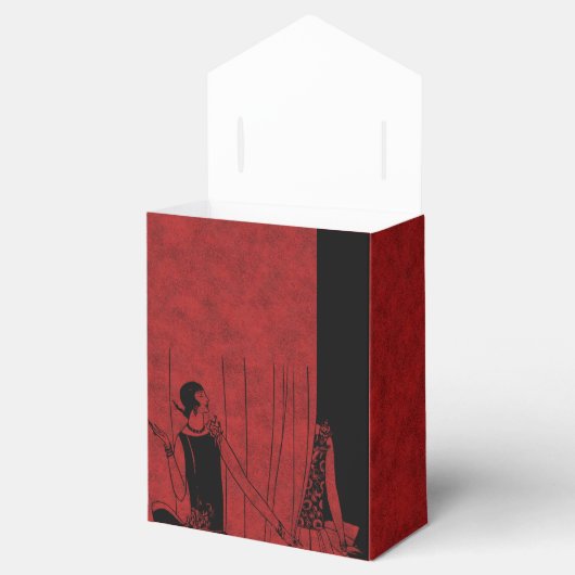 1920sのアールデコファッションは赤と黒 フェイバーボックス (オープン)