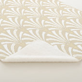 1920sアールデコエレガントホワイト&クリームパルメトス シェルパブランケット (3/4)