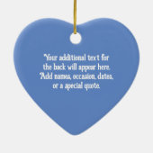 1920sアールデコブルー&シルバービーズ – 独自の名前を追加 セラミックオーナメント (裏面)