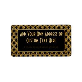 1920sアールデコ幾何学的ファンパターン ラベル