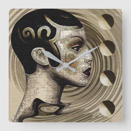 1920sアールデコ スクエア壁時計 (正面)