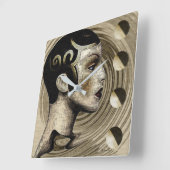 1920sアールデコ スクエア壁時計 (傾斜)