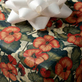 1920sアールヌーボーゲラニウム – ヴィンテージフローラ ラッピングペーパーシート