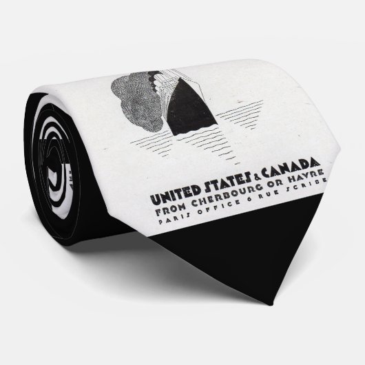 1920sクナード線アートデコアドプリント ネクタイ (ロール)