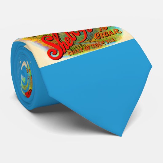 1920sシボイガン葉巻ラベルプリント ネクタイ (ロール)