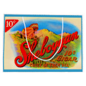 1920sシボイガン葉巻ラベルプリント ラージペーパーバッグ (裏面)