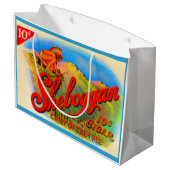 1920sシボイガン葉巻ラベルプリント ラージペーパーバッグ (裏面アングル)