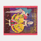 1920sニューヨーク海馬プログラムカバープリント フリースブランケット (正面(横))