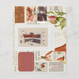 1920sファッションフランスのプレートカレンダー チラシ