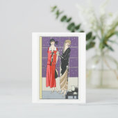 1920sファッションプレート用ドレス ポストカード (スタンド正面)