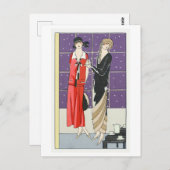 1920sファッションプレート用ドレス ポストカード (正面/裏面)