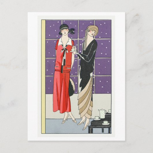 1920sファッションプレート用ドレス ポストカード (正面)