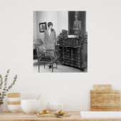 1920sファッションCloche Hat ポスター (キッチン)