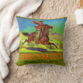 1920sブロンコフルーツクレートラベル クッション (ブランケット)