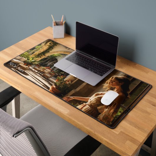 1920sマイアミスペインのヴィラコートヤード デスクマット (オフィス2)