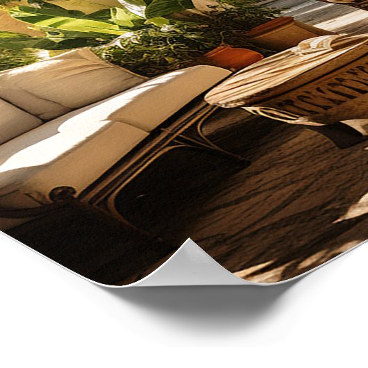 1920sマイアミスペインのヴィラコートヤード ポスター (角)