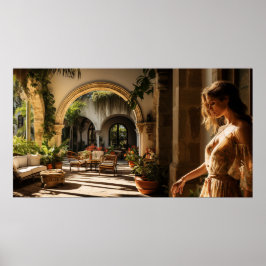 1920sマイアミスペインのヴィラコートヤード ポスター