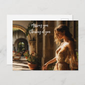 1920sマイアミスペインのヴィラコートヤード ポストカード (正面/裏面)