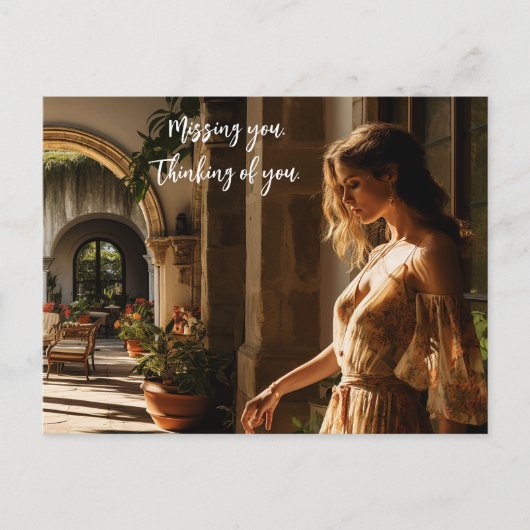 1920sマイアミスペインのヴィラコートヤード ポストカード (正面)