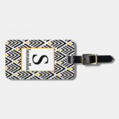 1920sヴィンテージアールデコ矢印(金ゴールドアクセント付) ラゲッジタグ (正面横)