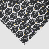 1920sヴィンテージスタイルアールデコブラックパルメット葉ズ 薄葉紙 (詳細)