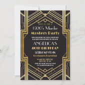 1920s殺人謎パーティーディナー誕生日 招待状 (正面)
