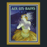 1920's Aix-Les-Bains Deco Resort Ad ポスター<br><div class="desc">Stunning,  roaring twenties,  Art Deco,  advertisement by Leonetto Cappiello for Aix-Les-Bains French Resort. 11x14 shown here. Available in other sizes,  as well,  as canvas.</div>