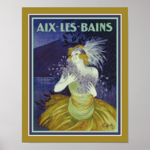 1920's Aix-Les-Bains Deco Resort Ad ポスター