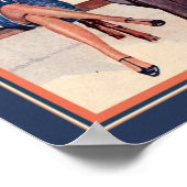 1920's Art  Deco Cupid & Couple ポスター (角)