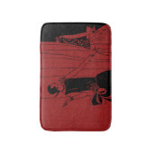 1920s Art Deco Fashion Show Model Red バスマット (正面縦)