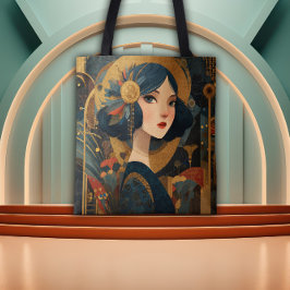 1920's Art Deco Flapper Girl トートバッグ
