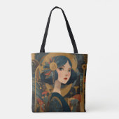 1920's Art Deco Flapper Girl トートバッグ (裏面)