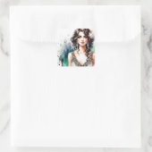 1920s Art Deco Woman スクエアシール (バッグ)