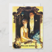 1920s Art Nouveau Custom Formal 招待状 (正面)