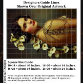 1920s Art Nouveau Woman & Lillies EZ7R Decoupage 薄葉紙